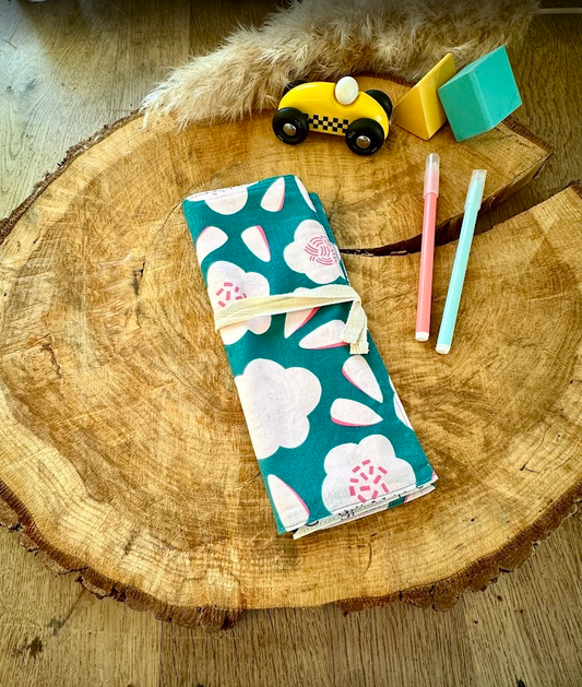 Cahier de coloriage lavable - Coloris Grosse Fleur rose