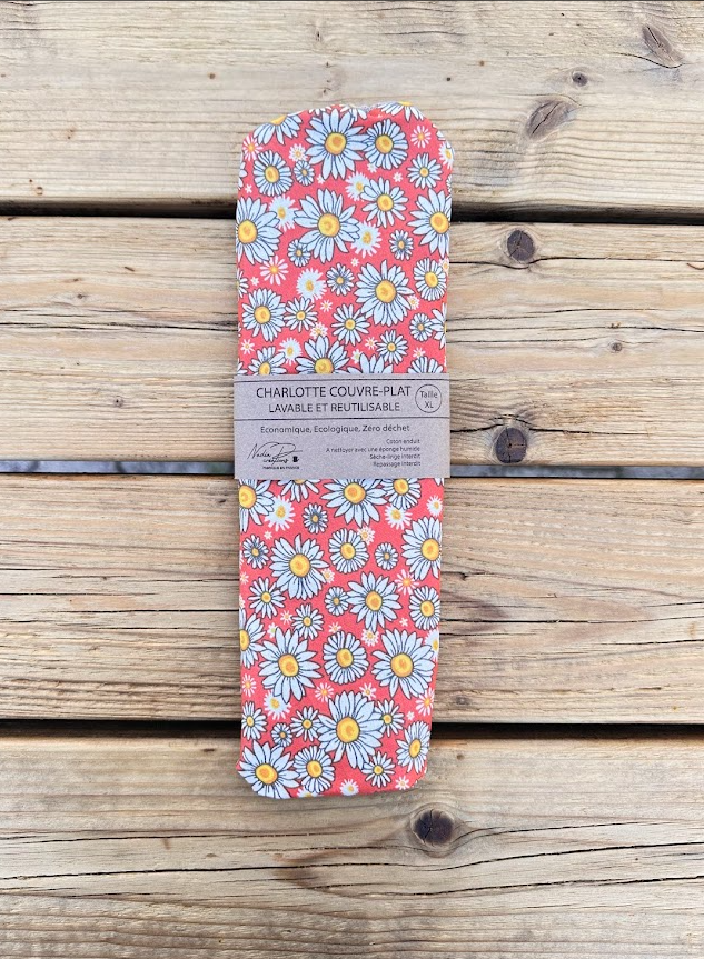 Charlotte couvre-plat - Coloris Pâquerette orange