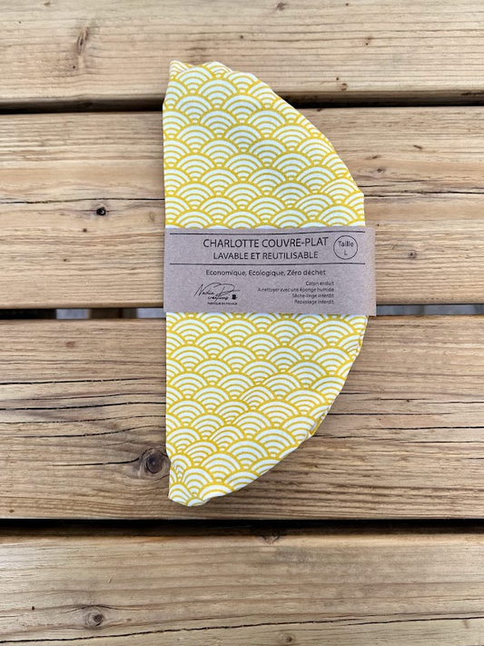 Charlotte couvre-plat Taille L - Coloris Eventail jaune