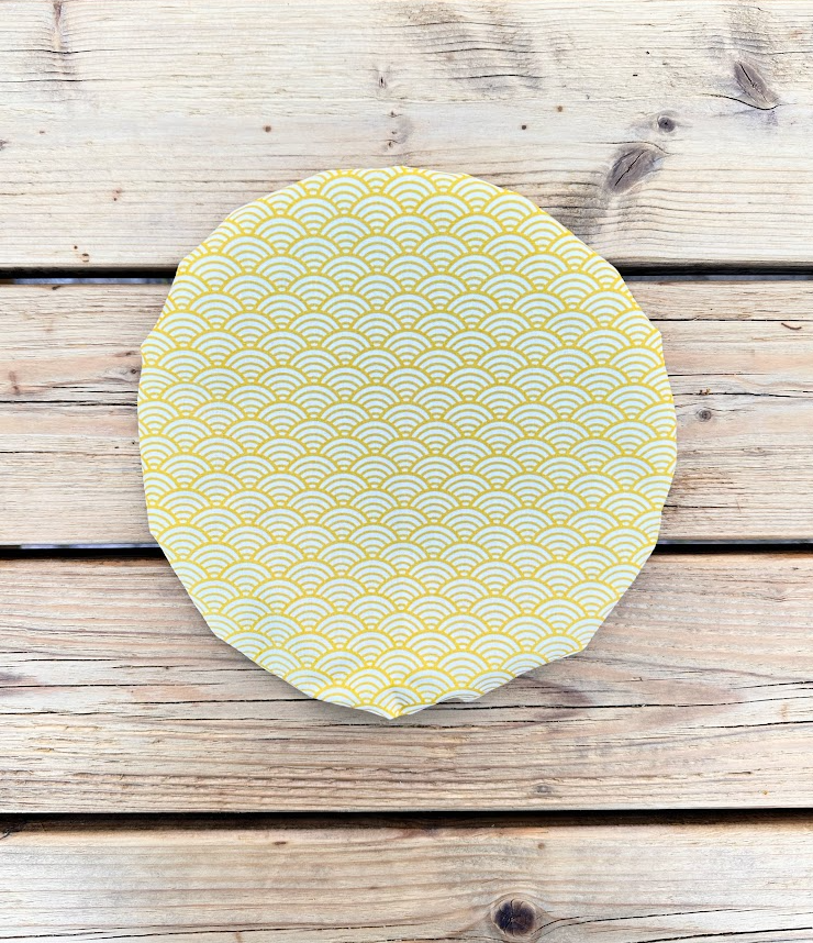 Charlotte couvre-plat Taille M - Coloris Eventail Jaune