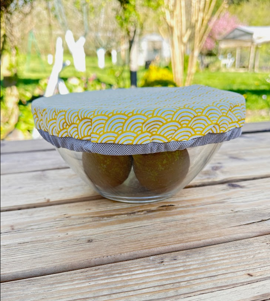 Charlotte couvre-plat Taille M - Coloris Eventail Jaune