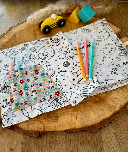 Cahier de coloriage lavable - Coloris Fleur
